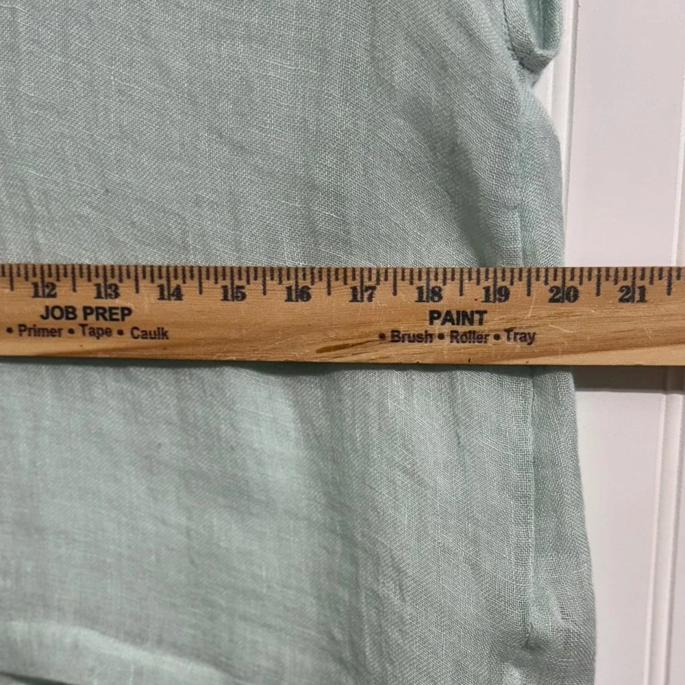 Eileen Fisher Women Medium Top Mint Green 100% Organic Linen Italian Fabric Boxy - Picture 5 of 9